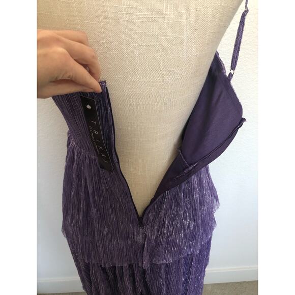 Trixxi Lavender Dreams Purple Tiered Midi Dress - XS - Picture 8 of 11